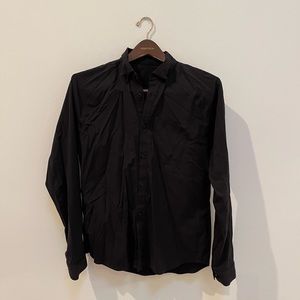 Lululemon Black Long Sleeve Button Down Shirt Size L